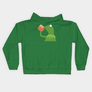 Kermit Tea Drawing Kids Hoodie